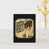 エネルギーを一致させる 今日の私たちはどうする？ ラクな髪型で楽しく カード (黄色い花)