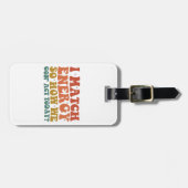 エネルギーを合わせるから今日はどういう態度で臨もうか、皮肉屋 ラゲッジタグ (正面横)