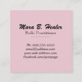 エネルギーを放射する*~*の金ゴールドホイルの霊気の治療手 スクエア名刺 (裏面)