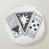 エネルギーを高める鋭い角線 ラウンドクッション (裏面)