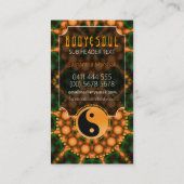 エネルギーオレンジ陰陽ニューエイジヨガビジネスカード 名刺 (裏面)