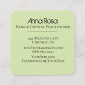 *~*エネルギークリスタル療法のヨガの霊気のマスター スクエア名刺 (裏面)