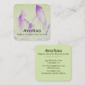 *~*エネルギークリスタル療法のヨガの霊気のマスター スクエア名刺 (正面/裏面)