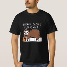 エネルギーチャージ中なナマケモノTシャツ(怠け者さん向け)