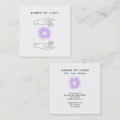 *~*エネルギーハンドボール霊気ヒーリングライト スクエア名刺 (正面/裏面)