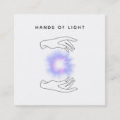 *~*エネルギーハンドボール|ライト霊気の修復 スクエア名刺 (正面)