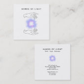 *~*エネルギーハンドボール|ライト霊気の修復 スクエア名刺 (正面/裏面)