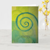 エネルギーハートの芸術 カード (黄色い花)