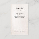 エネルギーヒーラーとヨガ先生ヘナハンド 名刺 (裏面)