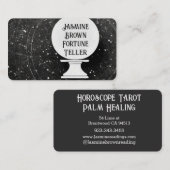 エネルギーヒーラークリスタルボールアンティーク灰色サイキック 名刺 (正面/裏面)