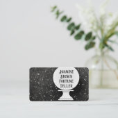 エネルギーヒーラークリスタルボールアンティーク灰色サイキック 名刺 (スタンド正面)