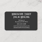 エネルギーヒーラークリスタルボールアンティーク灰色サイキック 名刺 (裏面)