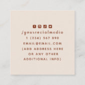 エネルギーヒーラーコズミックスネークサイキック占い師 スクエア名刺 (裏面)