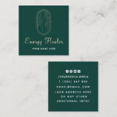 エネルギーヒーラースピリチュアルラインアールデコ霊気マスター スクエア名刺 (正面/裏面)