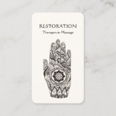 エネルギーヒーラーロータスフラワーハンド名刺 名刺 (正面)