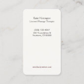 エネルギーヒーラーロータスフラワーハンド名刺 名刺 (裏面)