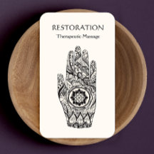 エネルギーヒーラーロータスフラワーハンド名刺