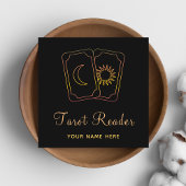 エネルギーヒーラー神秘的なカードリーダー超自然的な光月光 スクエア名刺