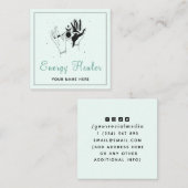 エネルギーヒーラー神秘的な手サードアイコズマモダンス スクエア名刺 (正面/裏面)