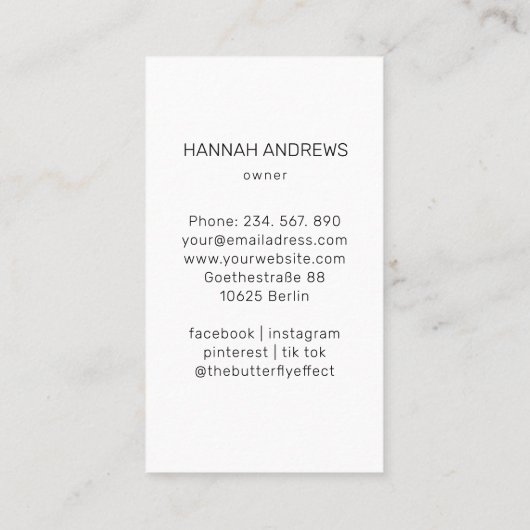 エネルギーヒーラー霊気スピリチュアル 名刺 (裏面)