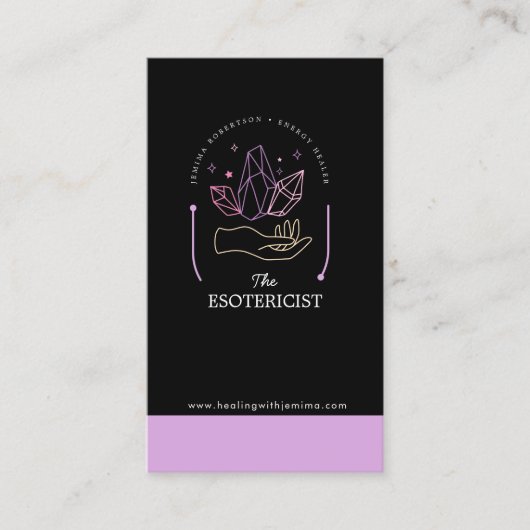 エネルギーヒーラー,霊気,タロット,密結晶 名刺 (正面)