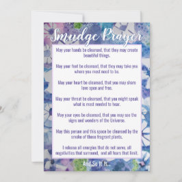 エネルギーフラットカード洗浄用汚れ祈りの言葉 招待状