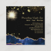 *~*エネルギーボールのAgate淡紫金ゴールド スクエア名刺 (裏面)