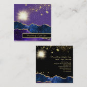 *~*エネルギーボールのAgate淡紫金ゴールド スクエア名刺 (正面/裏面)