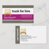 エネルギーレトロパープルグレーコラムトラック 名刺 (正面/裏面)