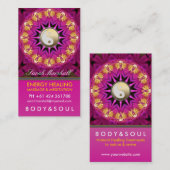 エネルギー修復ホリスティックピンク金ゴールド名刺 名刺 (正面/裏面)