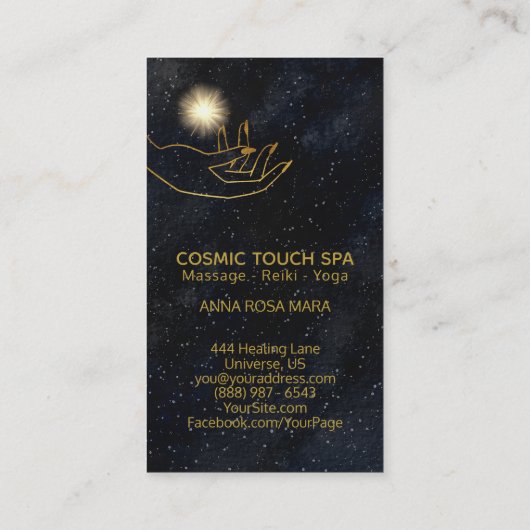 *~*エネルギー修復金ゴールド宇宙手星 名刺 (裏面)