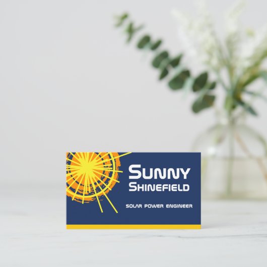 エネルギー太陽のエンジニアのカスタマイズ 名刺 (スタンド正面)