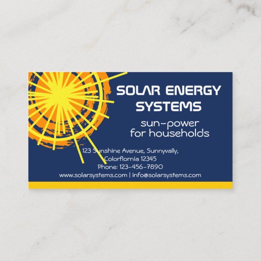 エネルギー太陽のエンジニアのカスタマイズ 名刺 (裏面)