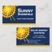 エネルギー太陽のエンジニアのカスタマイズ 名刺 (正面/裏面)