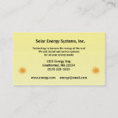 エネルギー太陽の量 名刺 (裏面)