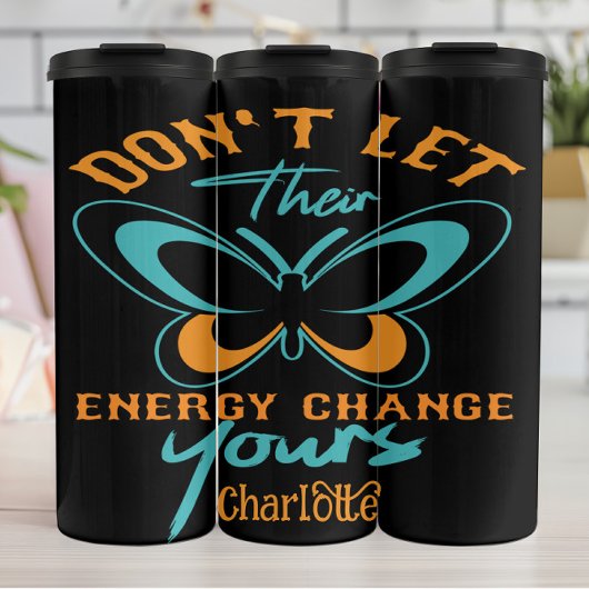 エネルギー影響を前向き強調する蝶 タンブラー