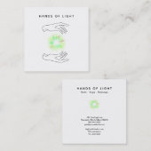 *~*エネルギー手球 + 霊気の治療ライト スクエア名刺 (正面/裏面)