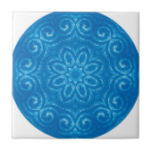 エネルギー曼荼羅-青 タイル (正面)