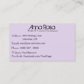 *~*エネルギー治療のマッサージのヨガの霊気の水晶 名刺 (裏面)