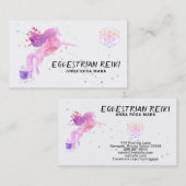 *~*エネルギー治療の乗馬の馬の霊気 名刺 (正面/裏面)