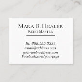 *~*エネルギー治療師の霊気の従業者かマスター 名刺 (裏面)