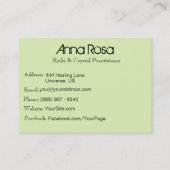 *~*エネルギー治療師の霊気の水晶ヨガの霊気のマスター 名刺 (裏面)