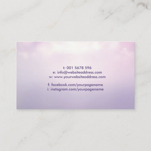 エネルギー癒し – 霊気チョクレイ電源シンボル 名刺 (裏面)