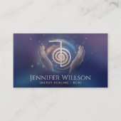エネルギー癒し – 霊気チョクレイ電源シンボル 名刺 (正面)