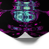 エネルギー発生器(カラフル抽象芸術パターン) v1 ポスター (角)