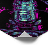 エネルギー発生器(カラフル抽象芸術パターン) v2 ポスター (角)