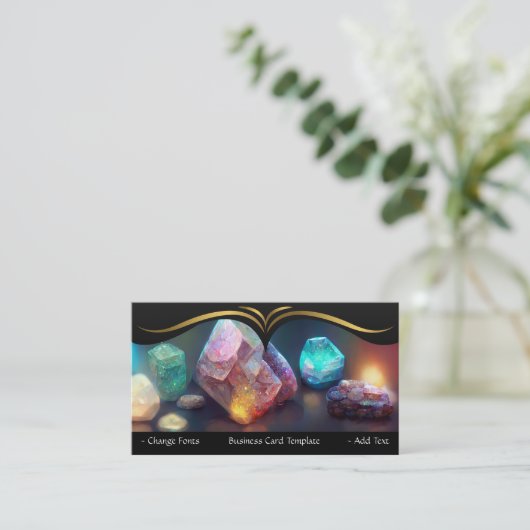 エネルギー結晶ヒーリング霊気 名刺 (スタンド正面)