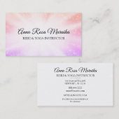 *~*エネルギー線の癒しのバーストが輝く霊気 名刺 (正面/裏面)