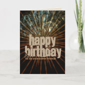 エネルギー線気泡ハッピーバースデーカード カード (正面)