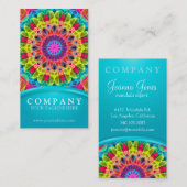 エネルギー花の曼荼羅-黄色かオレンジ 名刺 (正面/裏面)